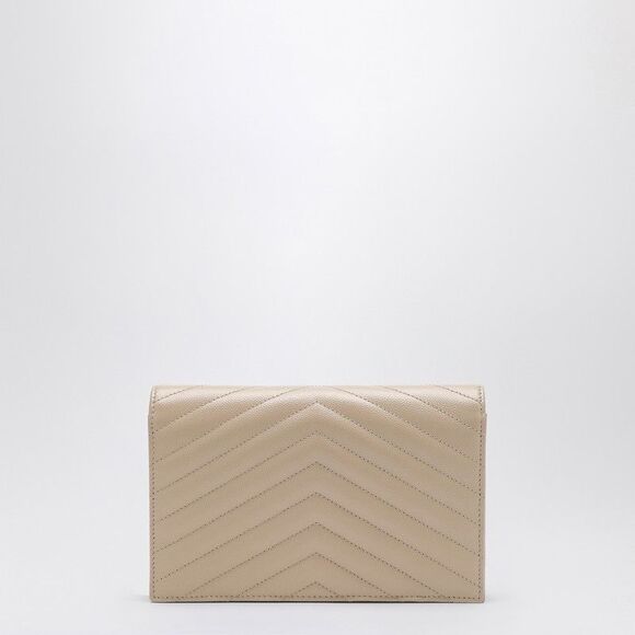 Saint Laurent Cassandre Dark Beige Envelope Chain Clutch Bag - Picture 4 of 6